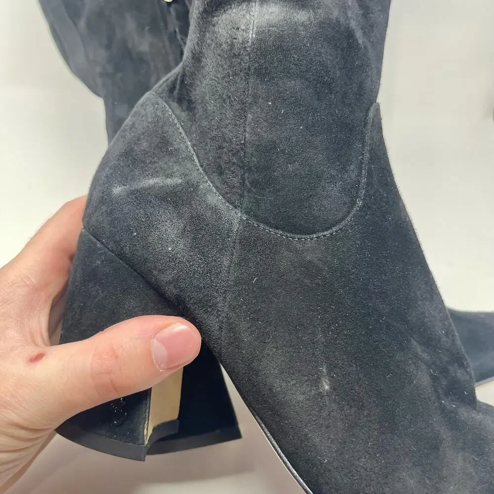 Sam‎ Edelman Women's Sulema Knee High Black Business Suede Boots Size 5.5
